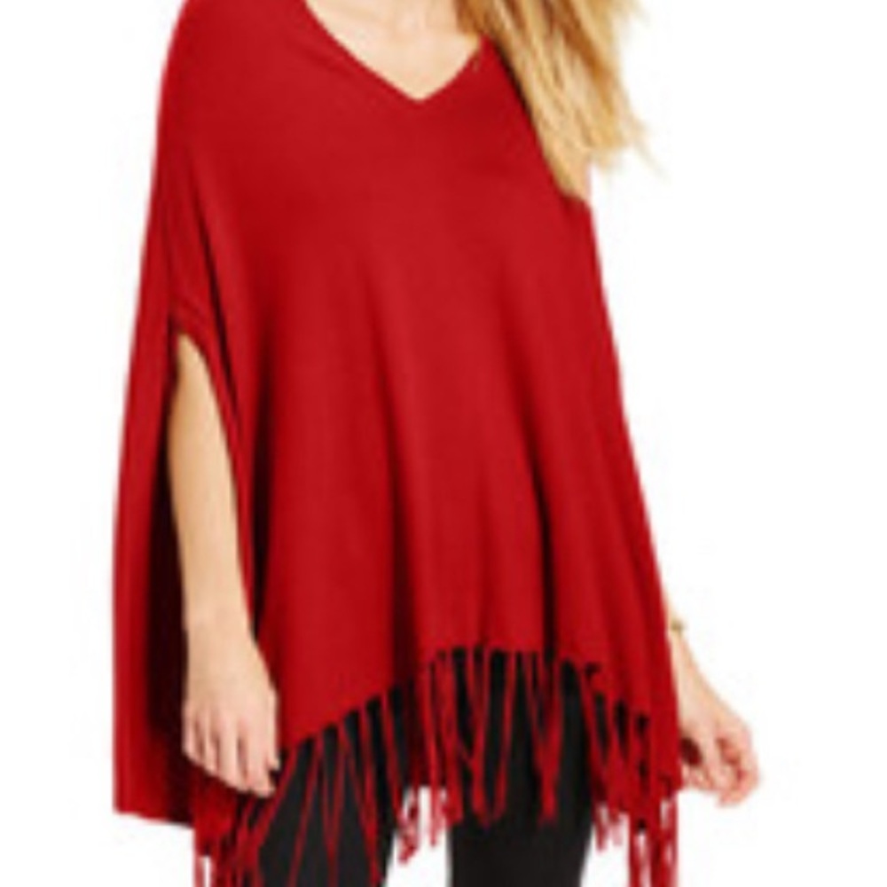 Micheal Kors Red poncho top